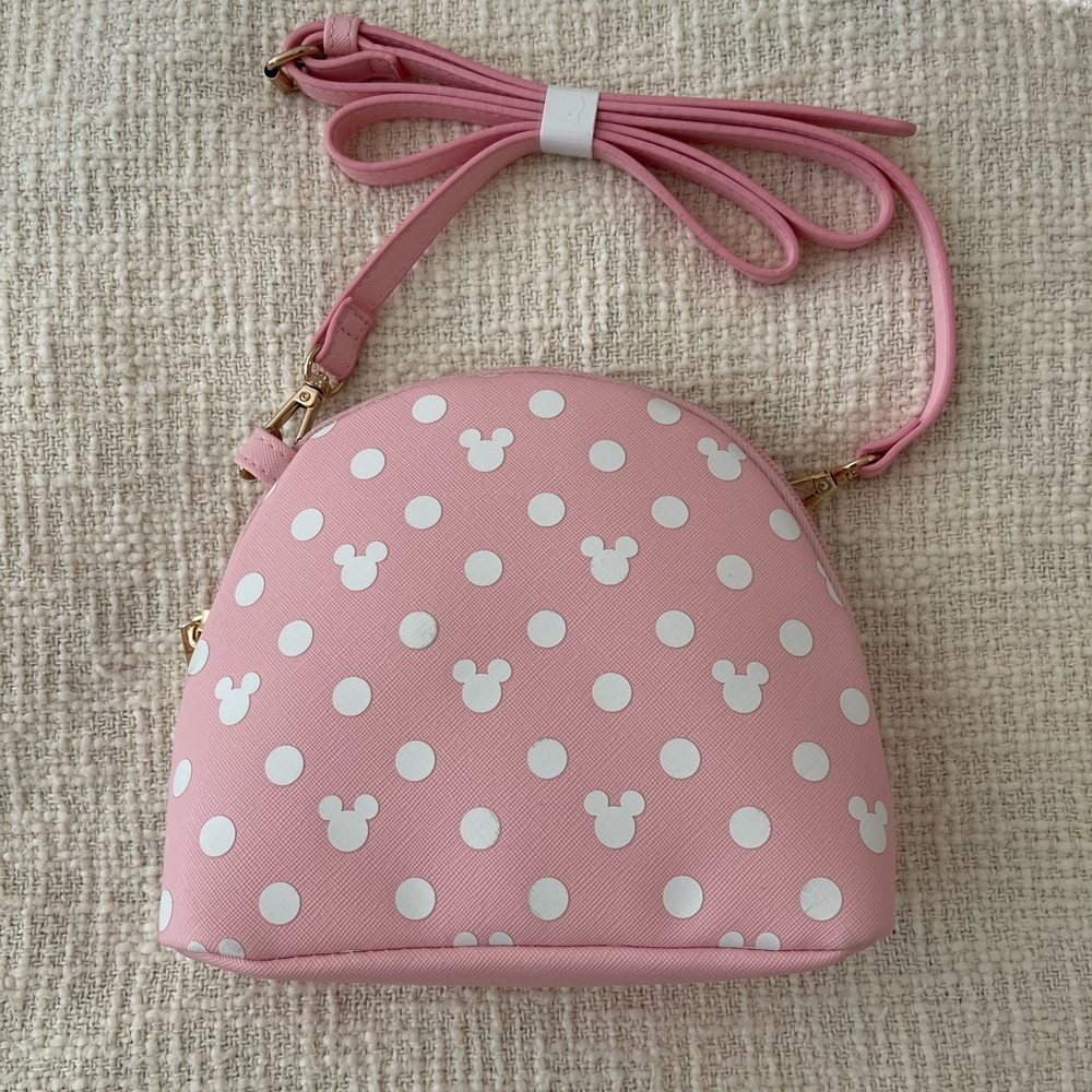 NWOT PINK DISNEY MICKEY POLA DOT PURSE